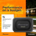 TS-WX140DA 8” x 5-1/4” Compact Active Subwoofer with Built in Amplifier, 170 Watts Max Power, EV Optimized Sub, 3 Listening Modes – Deep, Dynamic and Natural for Enhanced Car Audio