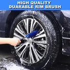 3PCS Wheel Brush Kit for Cleaning Wheel and Tire, Wheel and Rim Brush, Car Detailing Brushes, Bendable & Durable Car Wheel Rim Cleaner Brush Set,Car Detailing Cleaning Brush Supplies Kit