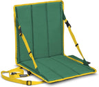 Heated Stadium Seat, Foldable, Lightweight with Carrying Strap, Foam Cushion for Comfort, Adjustable, Back Support, Multi-Functional Use As Stadium Seat or Seat Pad, Green/Yellow