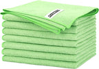 Sage Green Microfiber Cleaning Cloth -Pack of 8, Highly Absorbent Cleaning Rags, 16"X12" All Purpose Cleaning Towels for Housekeeping, Kitchen, Car, Lint Free and Reusable Microfiber Towels