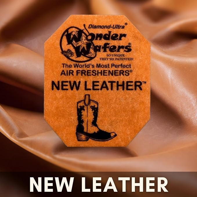 Wonder Wafers 75 Count Air Fresheners Individually Wrapped, New Leather Fragrance