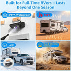Plug-Play RV Camera System Wireless for Furrion Pre-Wired: 20-Min Easy Install for Trailer Camper - 8" HD 1080P Large Screen See Every Obstacle at a Glance for Campsite Reversing & Drive Monitoring