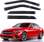 KPY Rain Guards Fit for 2015-2021 Mercedes-Benz C-Class Sedan, Out-Channel Window Visors Vent Wind Deflectors 4PC, Car Accessories for 2015-2021 Mercedes Benz C300 C400 C43 C63