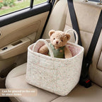Floral Fabric Storage Basket Car Interior Storage Basket Underwear Sundries Laundry Baskets Supplies Home Organizer Bag (style 3)