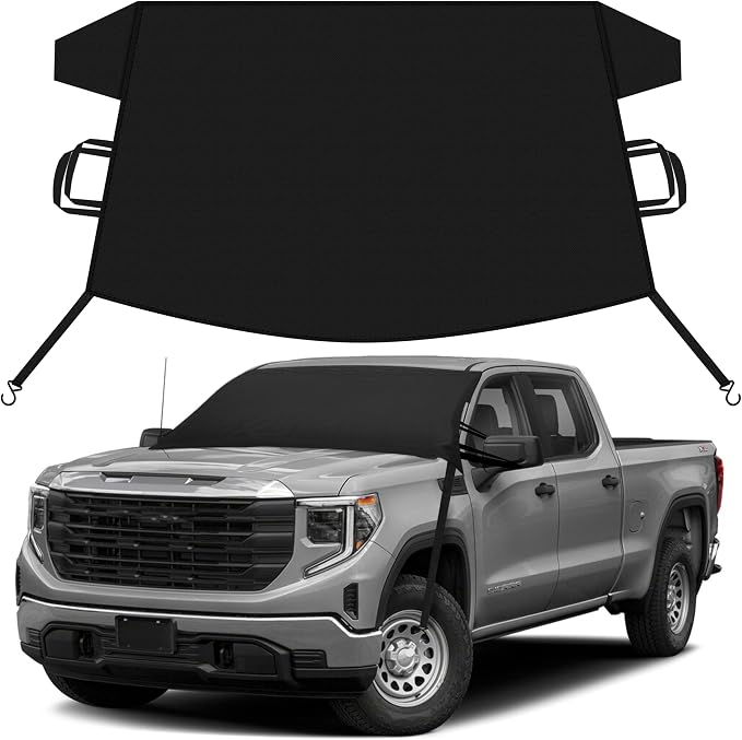 Car Snow Cover Compatible for Toyota Sierra | Windshield Cover for Ice and Snow with S-Hook Straps | Heavy-Duty 600D Oxford Winter Car Cover, Waterproof & Anti-Slip