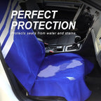 Waterproof Car Towel Seat Covers Front Seats for After Gym Workout,Auto Universal Interior Sweat Towels Cloth Bucket Carseat Cover Protector for Trucks SUV RV Boat Van (Blue with White)