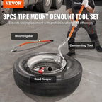 Tire Mount Demount Tool 22.5" to 24.5" Tire Changer Steel Bead Breaker Extra Bead Holder Tubeless Truck Manual Tire Changing Tools for Car Repairing(Red)