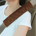 Soft Auto Seat Belt Cover Seatbelt Shoulder Pad Cushions 2 PCS for a More Comfortable Driving Universal Fit for All Cars and Backpack Brown