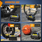 Tire Inflator Air Compressor Portable Air Pump for 12V DC Car Tires with Digital Pressure Gauge 150PSI Auto Tire Pump with LED Light for Cars ATVs Bicycles, 2 Years Warranty, 50066A
