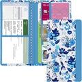 Car Registration and Insurance Holder, with Magnetic Closure for License, Cards and Documents, All Vehicle Needs and Car Accessories (Flower-Blue)