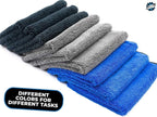 Drying Towels for Car Detailing - Premium Microfiber Cloth Perfect for a Streak-Free Finish - Spectrum 420 Dark Pack - 420 GSM, 16" x 16" (9-Pack)