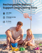 Mini Portable Stroller Fan, Battery Operated Small Clip on Fan, Detachable 3 Speed Rechargeable 360° Rotate Flexible Tripod Handheld Desk Cooling Fan for Car Seat Crib Treadmill Travel Pink
