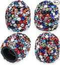 4PCS Bling Crystal Diamond Tire Stem Valve Caps, Dustproof Car Wheel Tire Valve Caps Universal Tire Valve Stem Covers for Cars, SUV, Trucks, Bikes, Motorcycles, Bicycles (Black Colorful)