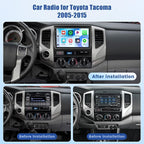 5Ghz WiFi [4G+64G] Android 15 Car Radio for Toyota Tacoma 2005-2015 Car Stereo with Wireless Carplay/Android Auto, 9 Inch HD Touchscreen with GPS Bluetooth FM/RDS EQ SWC, for J-B-L & No J-B-L