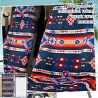 2 Pack Car Seat Towel Covers Athletic Running Towel Performance Microfiber Post Workout Sweat Washable Cover Non Slip for Seat Outdoor Sport (Aztec)