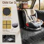 Pet Bench Seat Covers for Trucks, Heavy Duty Nonslip Car Seat Protector with ISOFIX Openings for 1-2 Child Car Seats,Fits Ford 150,Ram 1500,GMC Sierra,Toyota,Ram,Chevrolet Silverado(Black)