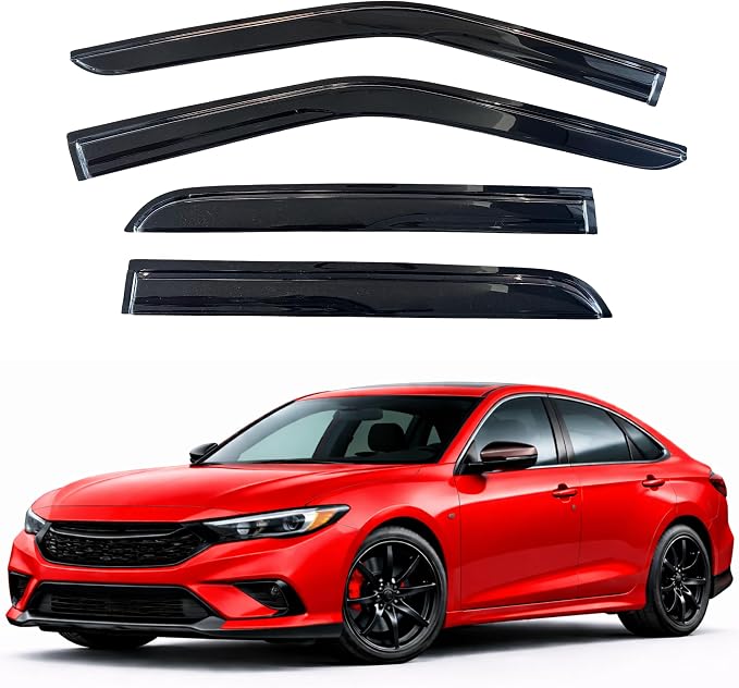 KPY Rain Guards Fit for 2018-2023 Honda Accord, Out-Channel Window Visors Vent Wind Deflectors 4PC, Car Accessories for 18-23 Accord (Sedan Only)