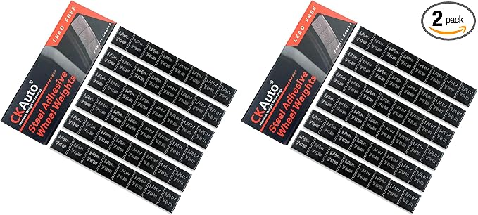 1/4oz, 0.25oz, Black, Adhesive Stick on Wheel Weights, EasyPeel Type. Cars, Trucks, SUVs, Motorcycles, RC Cars. Low Profile, 12oz/Box, U.S. OEM Quality, (48pcs) (Pack of 2)