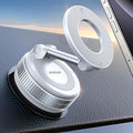 Magsafe Car Mount, Vacuum Car Phone Mount with Strong Magnetic, 360° Metal Strut Suction Cup Phone Mount for iPhone 17 Pro Max/16 15 14 13 12 Series& Android Magsafe Case, White
