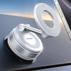 Magsafe Car Mount, Vacuum Car Phone Mount with Strong Magnetic, 360° Metal Strut Suction Cup Phone Mount for iPhone 17 Pro Max/16 15 14 13 12 Series& Android Magsafe Case, White