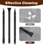 9 Pcs Car Crevice Cleaning Tool, 5.79 Inch Multi-purpose Detailing Equipment Crevice Tool for Cleaning Small Narrow Spaces and Gaps, Remove Stickers Labels (Black)
