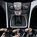 11 PCS Bling Diamond Car Accessories for Women, Sparkly Rhinestone Steering Wheel Cover Bling Seat Belt Cushion, Glitter Shift Knob Cover Car Cup Holder Coaster, Cute Interior Sets Multicolor