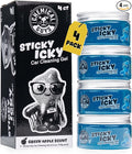 Sticky Icky Car Cleaning Gel, Green Apple, Interior Car Cleaner, Reusable Automotive Crevice & Interior Dust Cleaner for Air Vents, Consoles, Cup Holders & Keyboards, 4 Pack (100g Each)