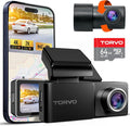 TD3 4K+2K Dash Cam with App, Camera for Car Front and Back with 5G WiFi & GPS, Free 64GB Card, Night Vision Dashcam Front Cameras 24/7 Recording When Car is Off, Security Camera for Cars