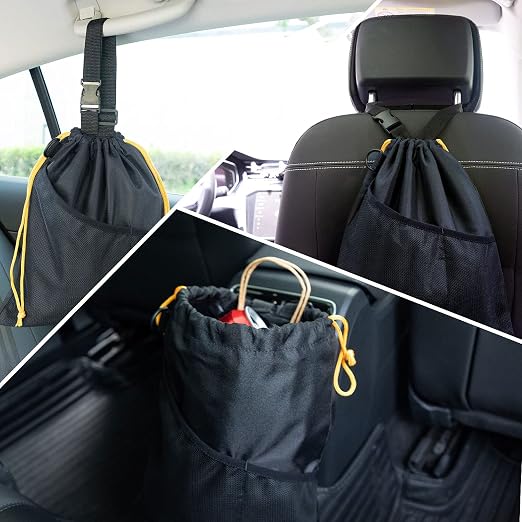 2PCS Hanging Car Garbage Can - Waterproof Leakproof Trash Bag | Car Trash Can with Durable Leakproof Lining, Keeps Vehicle Clean and Neat