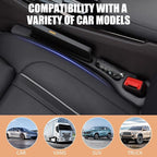 Car Seat Gap Filler Set of 2, Premium Interior Car Accessories, Multifunctional Car Storage Solution with Non-Slip Design, Fits Most Vehicles (Red)