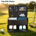 for Golf Trunk Organizer, Car Trunk Locker with Separate Ventilated, Multi-Compartment fits 2 Pairs of Shoes, Storage for Balls, Tees, Cap, Clothes, Gloves, Gifts for Golfers