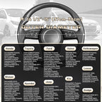 Steering Wheel Cover for Car, Standard Size 14.5-15 inch, Auto Interior Accessories, Black with Golden Carbon Fiber Pattern