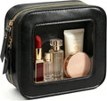 Small Clear Makup Bag, Clear Cosmetic Bags with Zipper Waterproof Small Travel Cosmetic Case Cute Make Up Pouch Mini Car Essentials for Women Travel Car Organizer