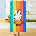 Miffy Kids Cotton Beach Towel, 58 x 28 Inch, Soft & Absorbent Pool, Bath & Beach Towel (Officially Licensed Product) by