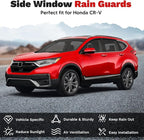 CRV Rain Guards - Window Visors for Honda CR-V 2017-2022, Outside-Mount Tape-On Side Window Wind Deflectors for CRV Accessories, Vent Visors Shades Rainproof 4PCS