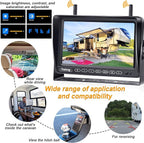 RV Backup Camera Wireless Plug and Play: Pre-Wired for Furrion System Recording Wide View Rear View Camera Clear Night Vision HD 1080P 7'' Touch Key Monitor for Trailer Camper Motorhome Y27-N