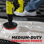 2" Universal M8 Medium-Duty Upholstery & Carpet Drill Brush – Power Scrubber Attachment for Car Detailing – Removes Grime, Stains & Spots from Fabric, Seats & Carpets