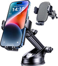 GUWEZ Phone Holders for Your Car [Military Grade Suction Ultra Strong Base] Cell Phone Car Holder 3 in 1 Dashboard/Windshield/Air Vent Hands-Free for Video Installation Kit iPhone Android