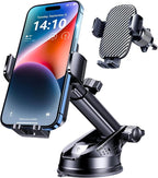 GUWEZ Phone Holders for Your Car [Military Grade Suction Ultra Strong Base] Cell Phone Car Holder 3 in 1 Dashboard/Windshield/Air Vent Hands-Free for Video Installation Kit iPhone Android