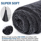 Navona 5 Pack Microfiber Car Drying Towels – Ultra Absorbent, Lint-Free Multi-Purpose Cloths for Car Wash, Bathroom Body Drying, Kitchen Cleaning & Sports Sweat Wiping