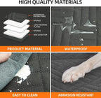 Back Seat Extender,Dog Seat Cover for Back Seat,Hard Bottom Car Seat Cover for Dogs,Dog Hammock for Car,Back Seat Pet Cover for Dogs（Grey,for Car/SUV/Small Truck）