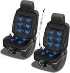 Cooling Car Seat Cover, 12V Car Seat Cooling Pad Adjustable Temperature, Breathable Sweat Protector Cooling Seat Cushion, Cooling Car Seat Covers for Summer 2-Pack Integrated Cigarette Lighter