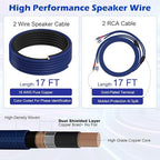1/0 Gauge Complete Amp Wiring Kit, Premium Car Amplifier DIY Installation Kit, 3000W High Power CCA Cable with Fuse Holder& Full Accessories for Car Truck/RV/ATV Audio Systems Radio Subwoofer Speaker