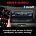 KD-SX27BT Car Stereo with Bluetooth, 100W Digital Media Receiver, 1.5A USB, Single DIN Head Unit with AM/FM Radio & AUX-in, iOS/Android Remote App, 13-Band EQ, Dual Phone Connection