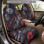 Car Seat Towel Cover 2 Pack for Front Seats, Sweat Absorbent Car Seat Protector with Non-Slip Backing, Waterproof Towel Car Seat Covers for Runners, Gym, Swimming, Beach, Pets, Cyber Motion