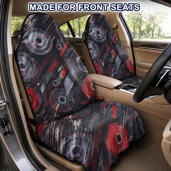 Car Seat Towel Cover 2 Pack for Front Seats, Sweat Absorbent Car Seat Protector with Non-Slip Backing, Waterproof Towel Car Seat Covers for Runners, Gym, Swimming, Beach, Pets, Cyber Motion
