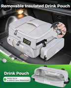 Upgraded Golf Trunk Organizer, Golf Gifts for Men, with Removable Insulated Pouch&Dust-Proof Protective Layer, Multi-Compartment fits 2 Pairs of Shoes, Golf Accessories