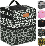 Car Trash Can Bin for Back Seat Leak Proof, Cute Car Trash Bag Hanging, Vehicle Trash Can for SUV Truck Van, Automotive Garbage Cans Front Seat Cow Print