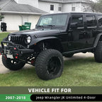 in Channel Rain Guards Fit for 2007-2018 Jeep Wrangler JK Unlimited 4-Door, Durable Window Visors Wind Deflectors, Smoke Vent Shades Shield, 2008 2009 2010 2011 2012 2013 2014 2015 2016 2017