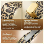2 Pack Leopard Print Headrest Hooks, Heavy Duty Purse Hook Holder Universal Leopard Vehicle Storage Organizer for Purses Bags Accessories